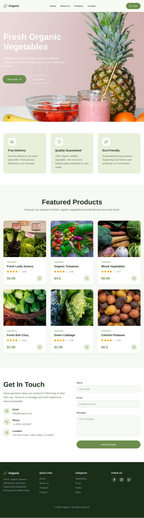 Organic Products Website Template