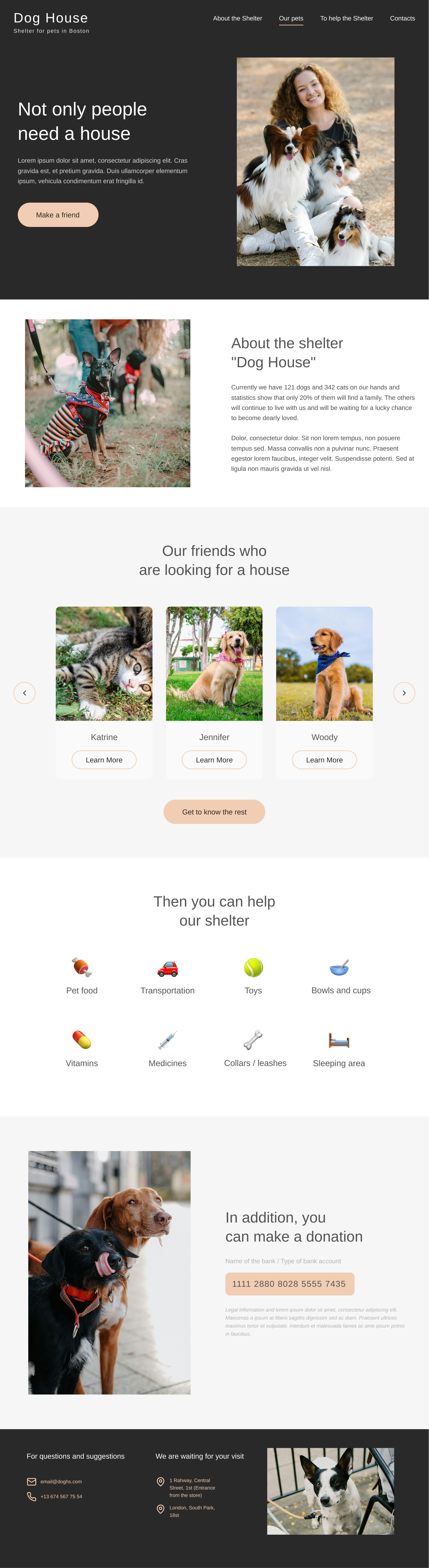 Animal Shelter & Pet Adoption Website Template