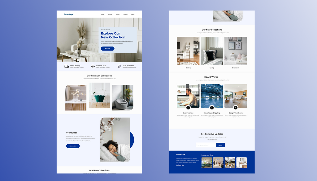Furniture Landing Page Design