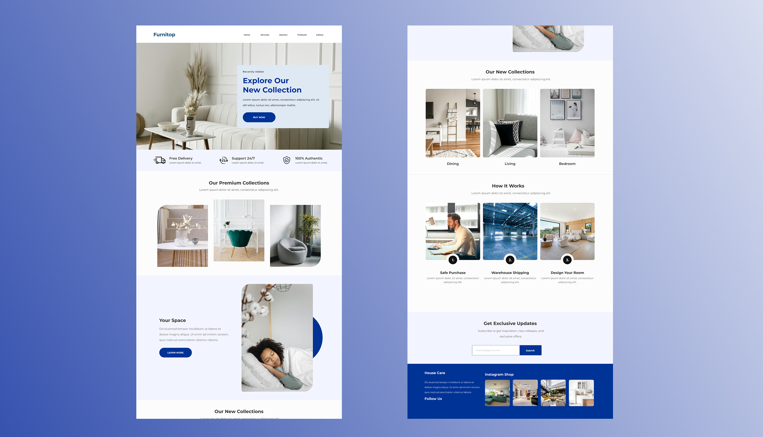 Furniture Landing Page Design