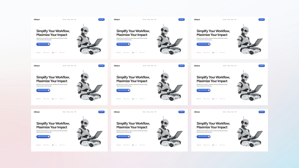 AIRobot - Hero Section Design