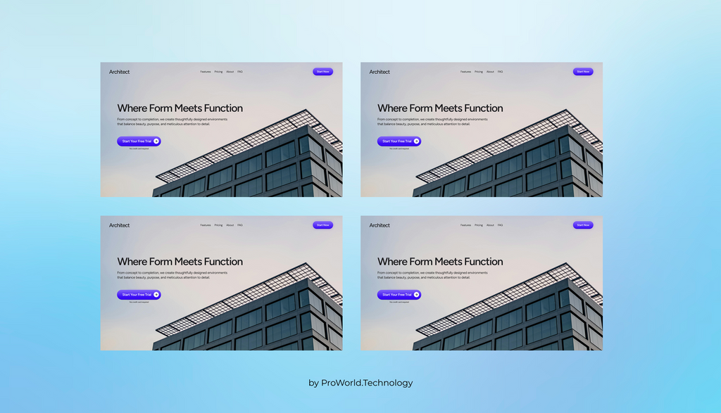 Architect – Hero Section Website Template