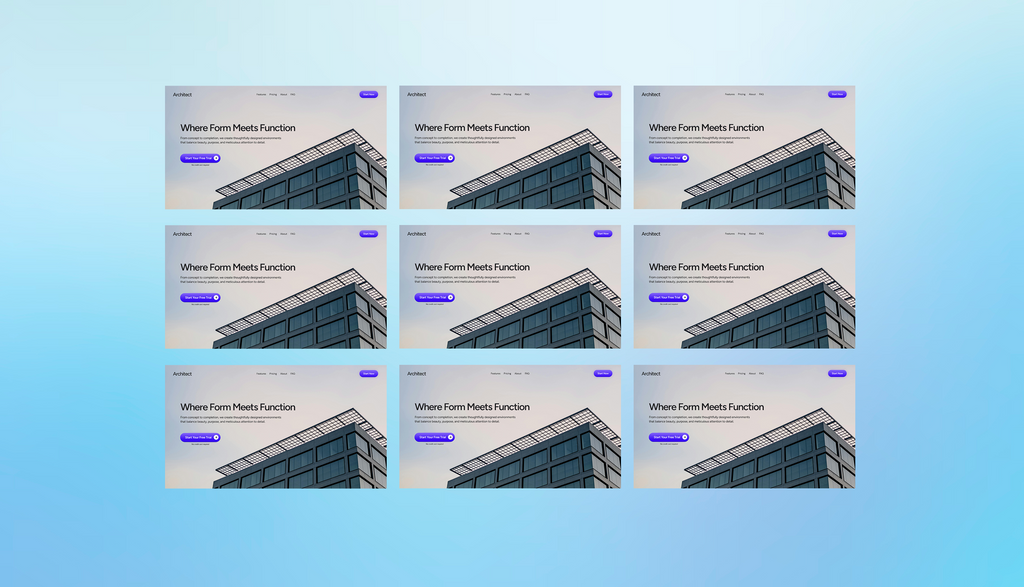 Architect – Hero Section Website Template