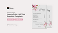 Luxury Beauty Salon Price List Template