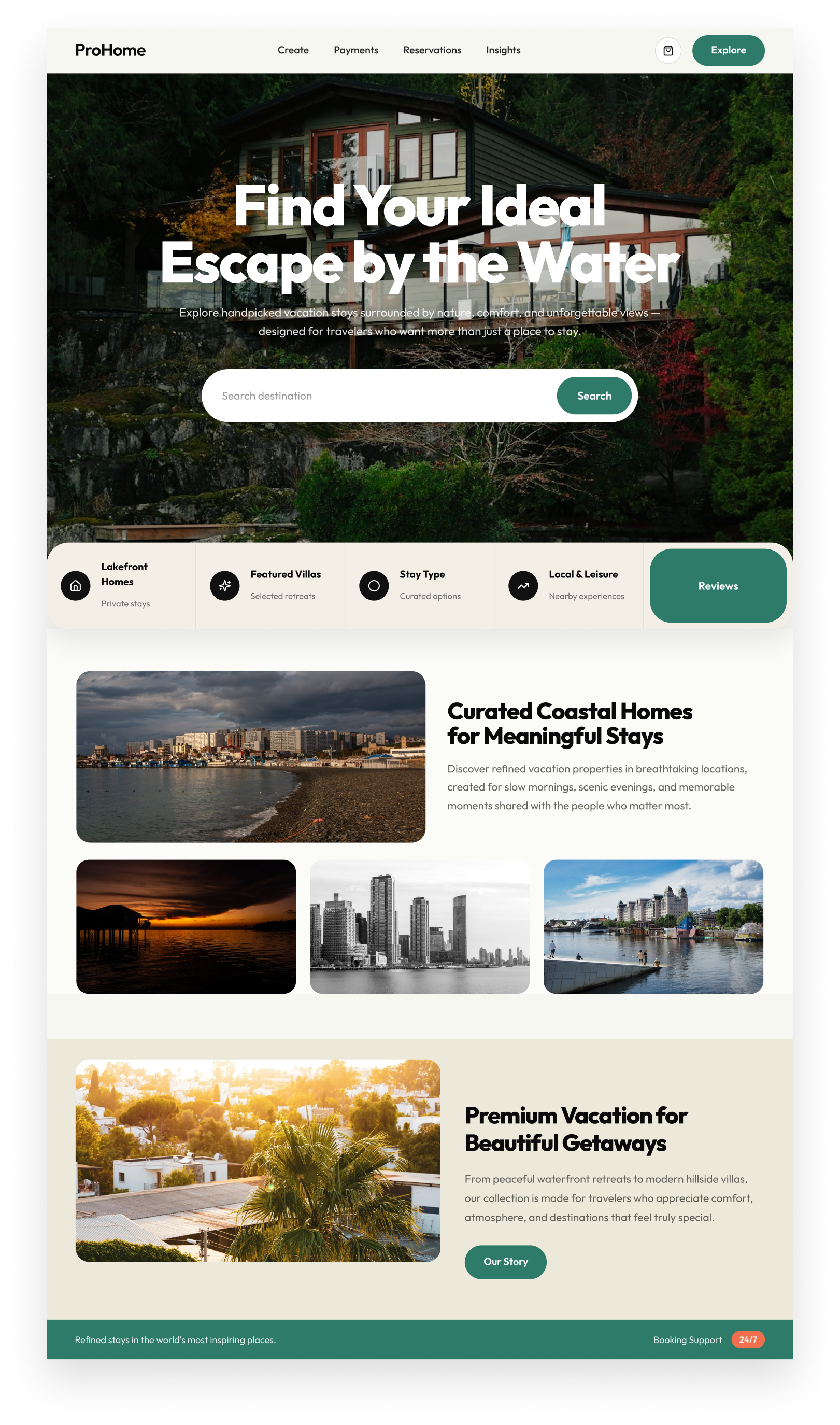 Vacation Property Website Template