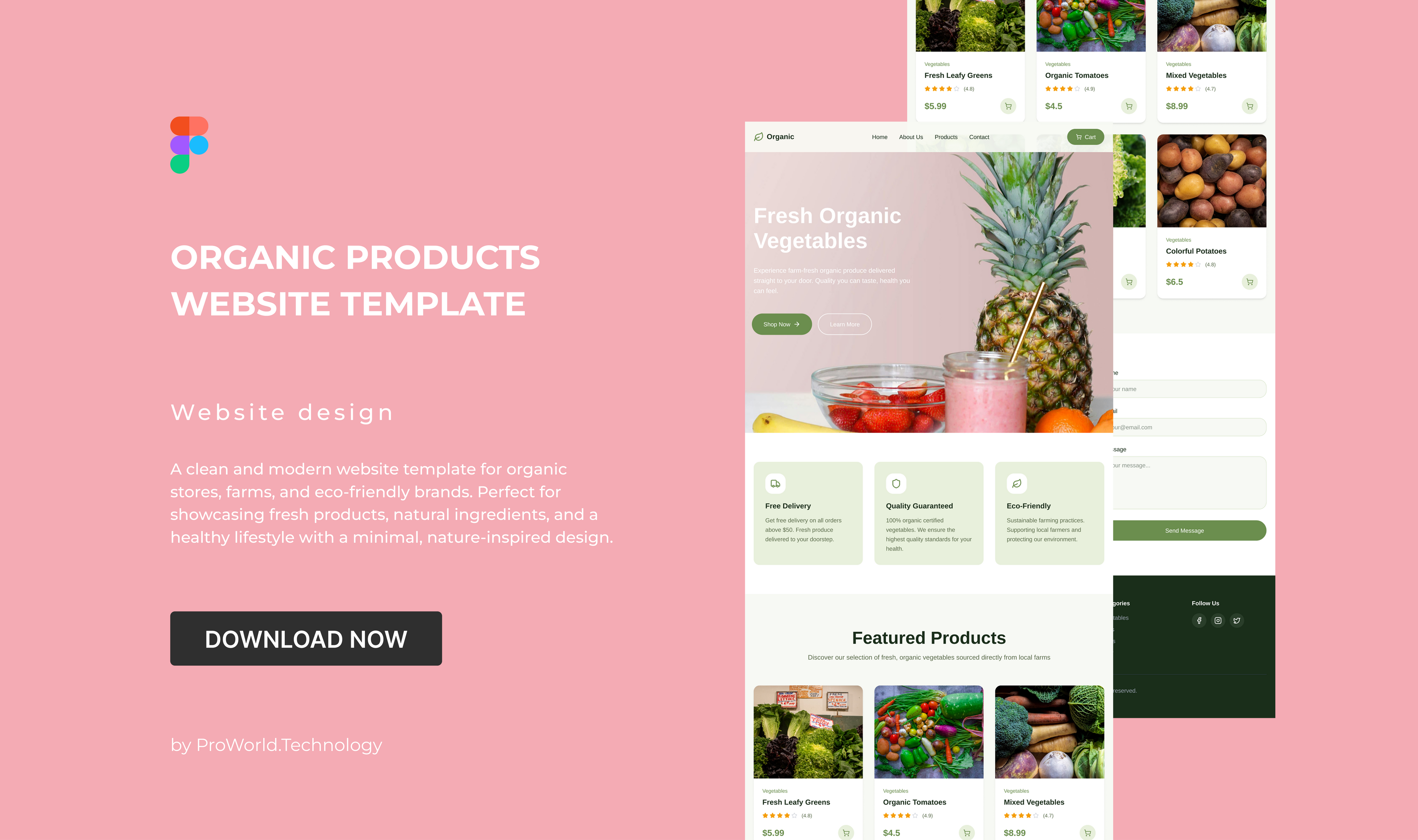 Organic Products Website Template
