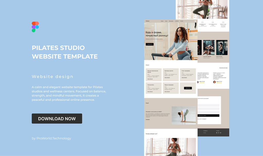 Pilates Studio Website Template