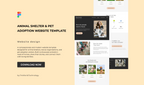 Animal Shelter & Pet Adoption Website Template