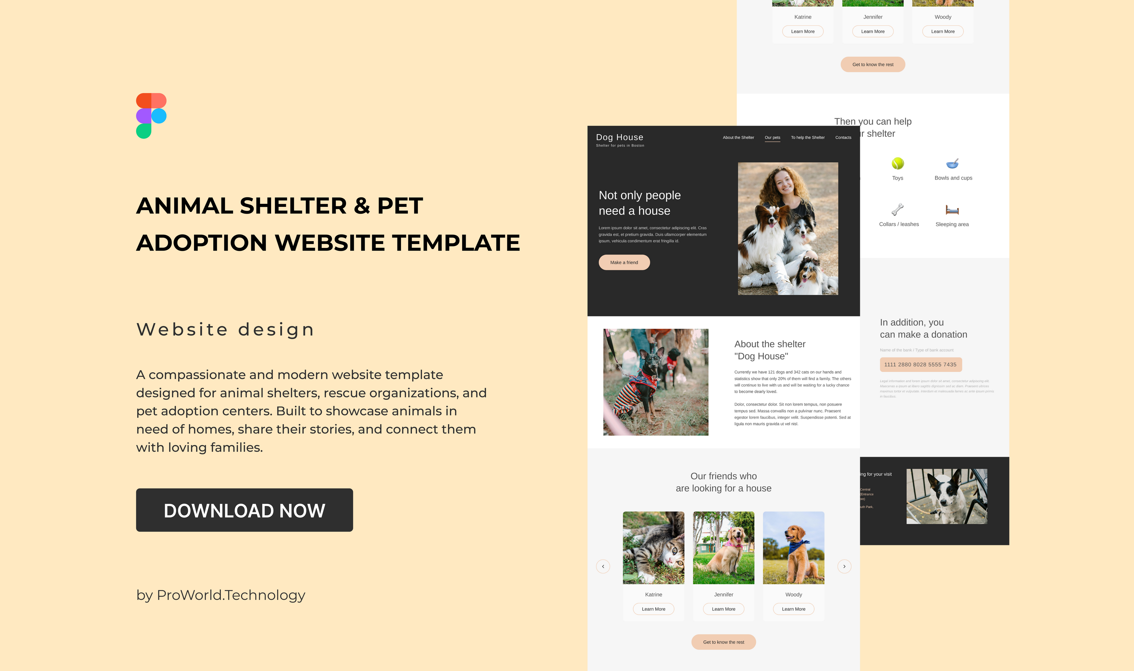 Animal Shelter & Pet Adoption Website Template