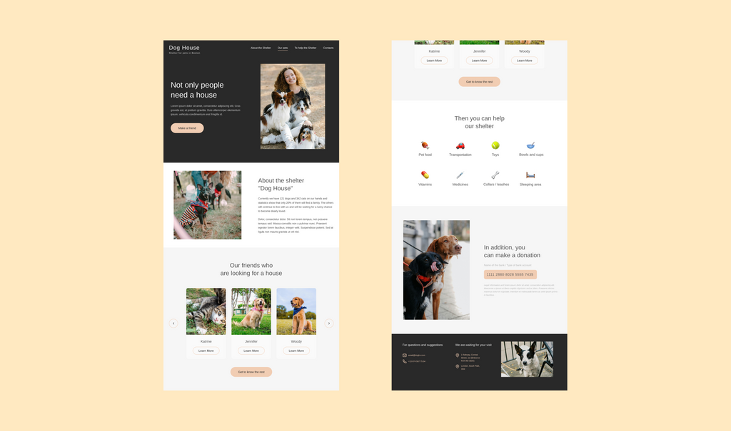 Animal Shelter & Pet Adoption Website Template