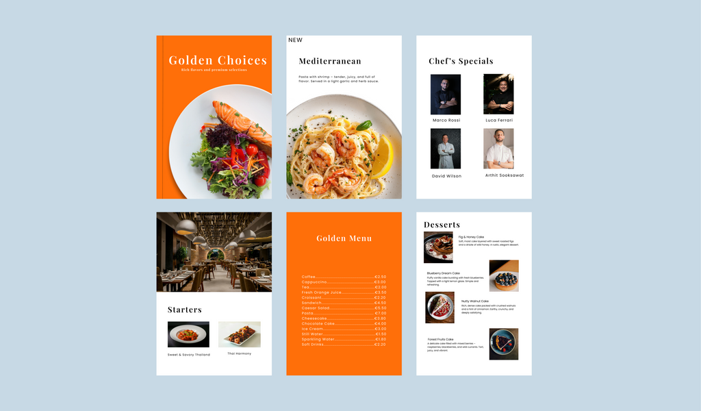 Restaurant Menu & Brand Ebook
