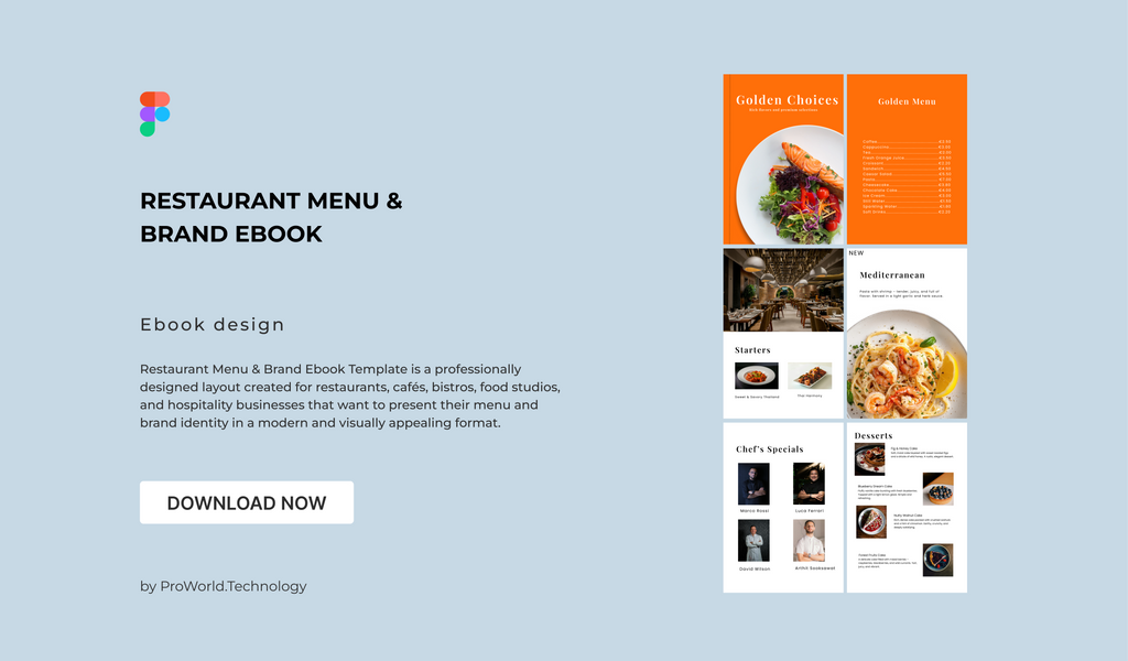 Restaurant Menu & Brand Ebook