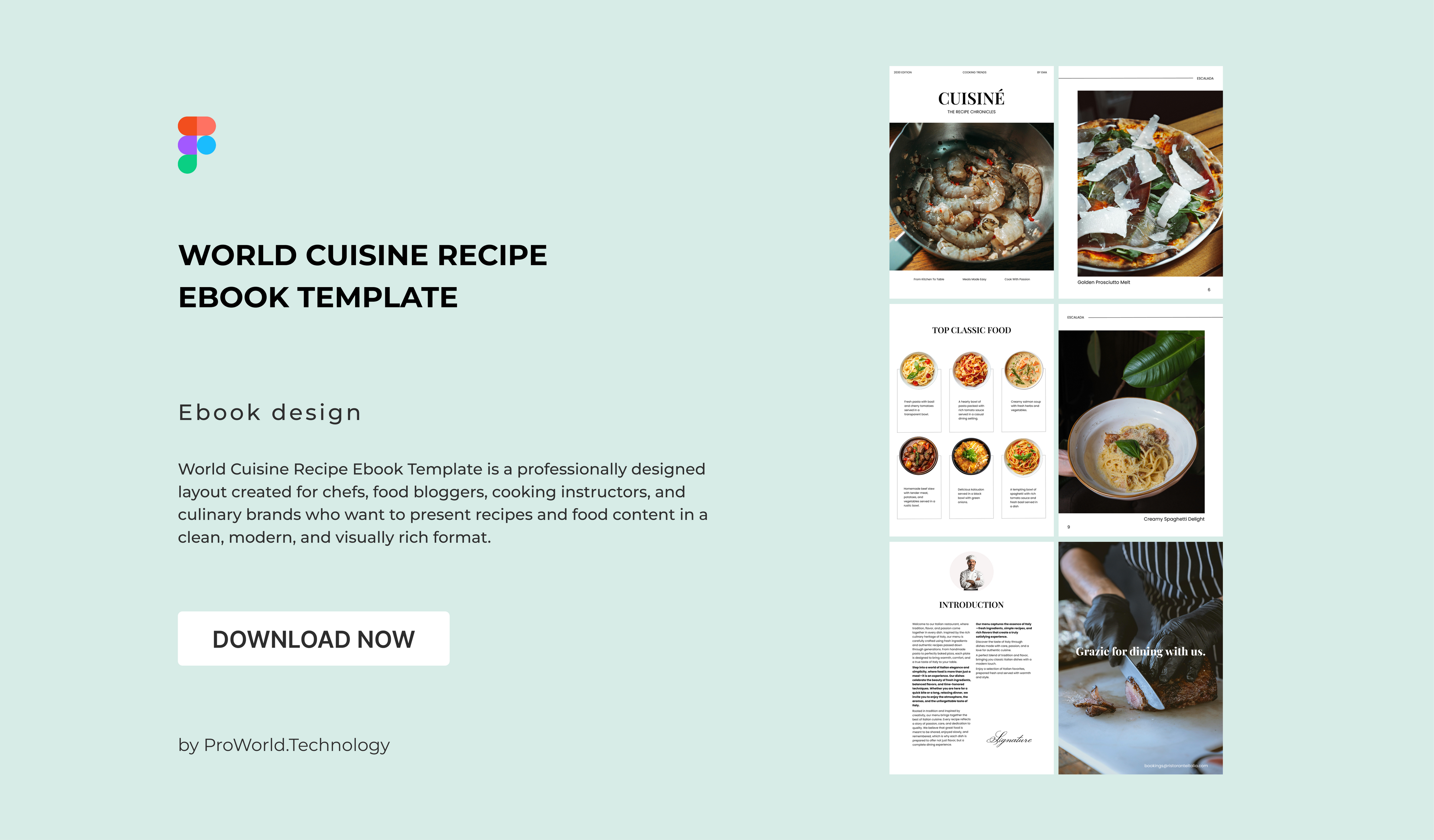 World Cuisine Recipe Ebook Template