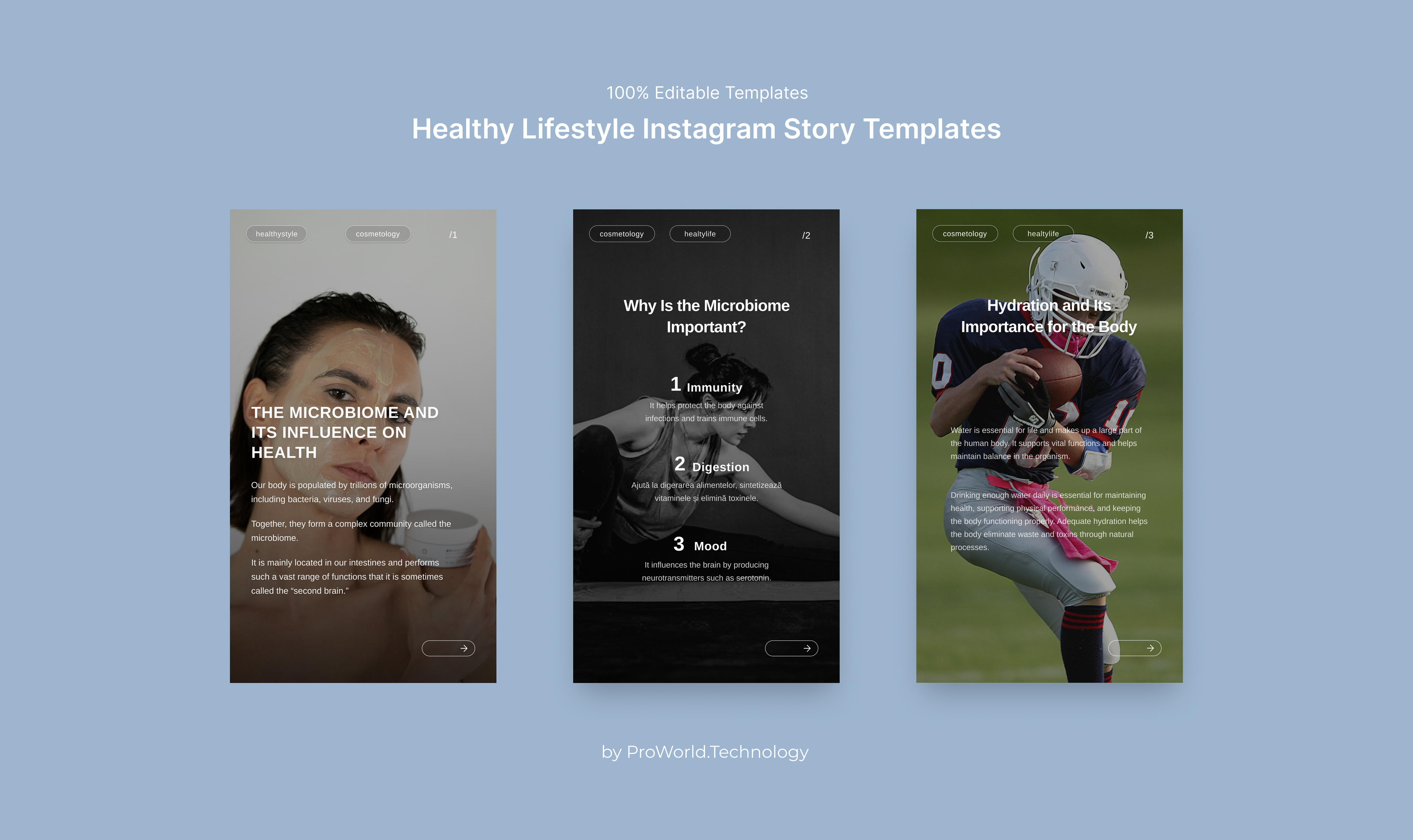 Healthy Lifestyle Instagram Story Templates
