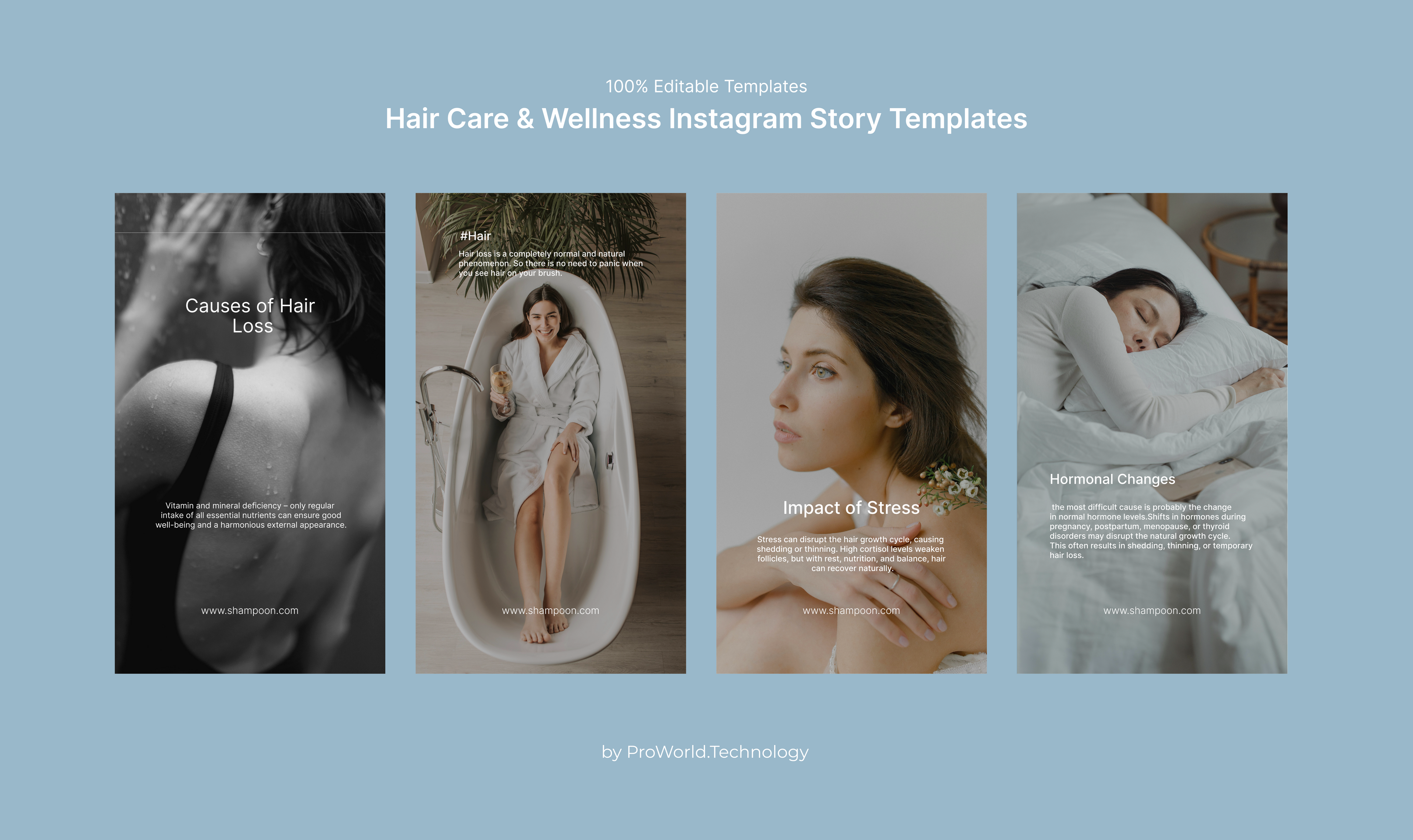 Hair Care & Wellness Instagram Story Templates