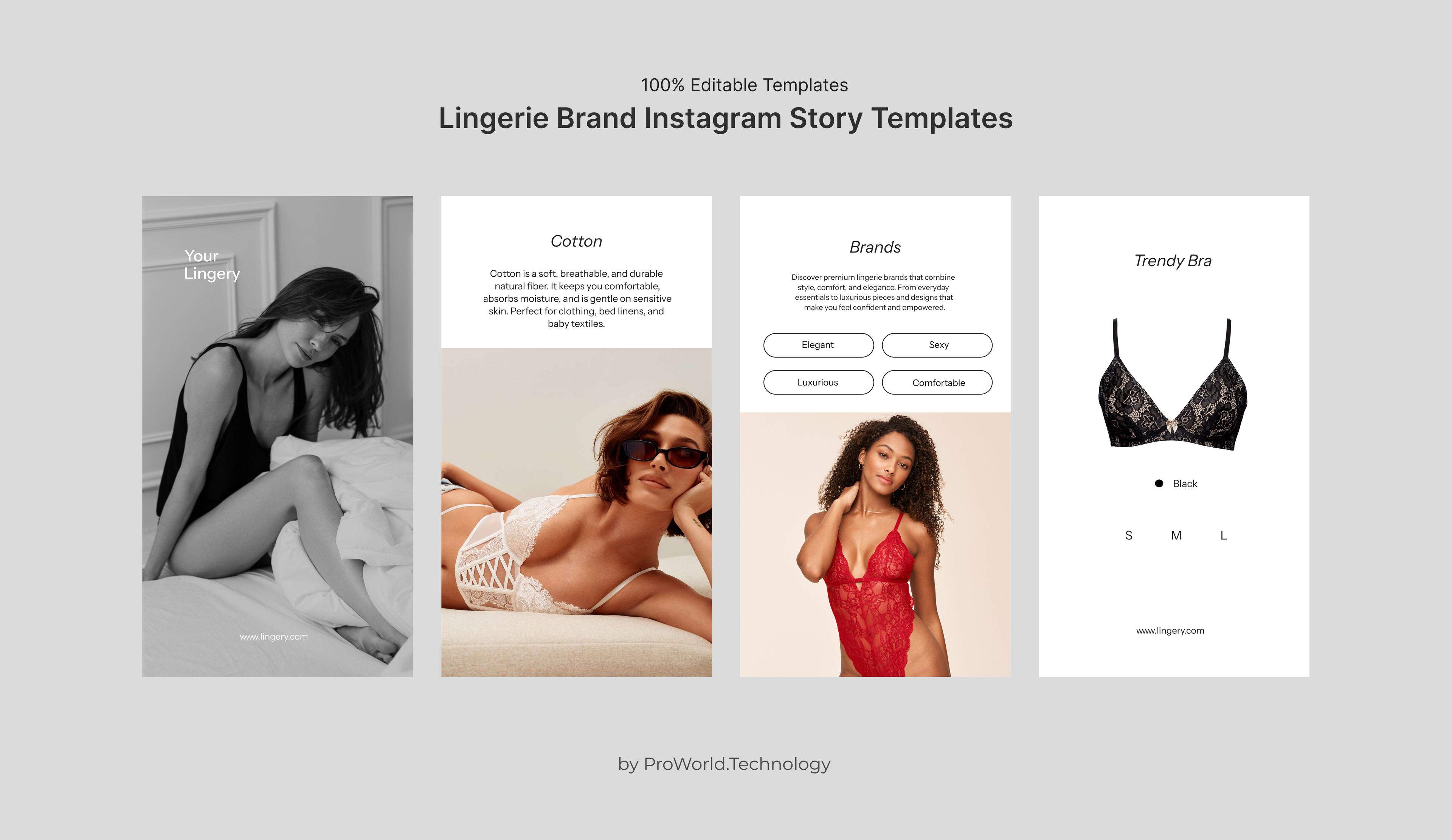 Lingerie Brand Instagram Story Templates