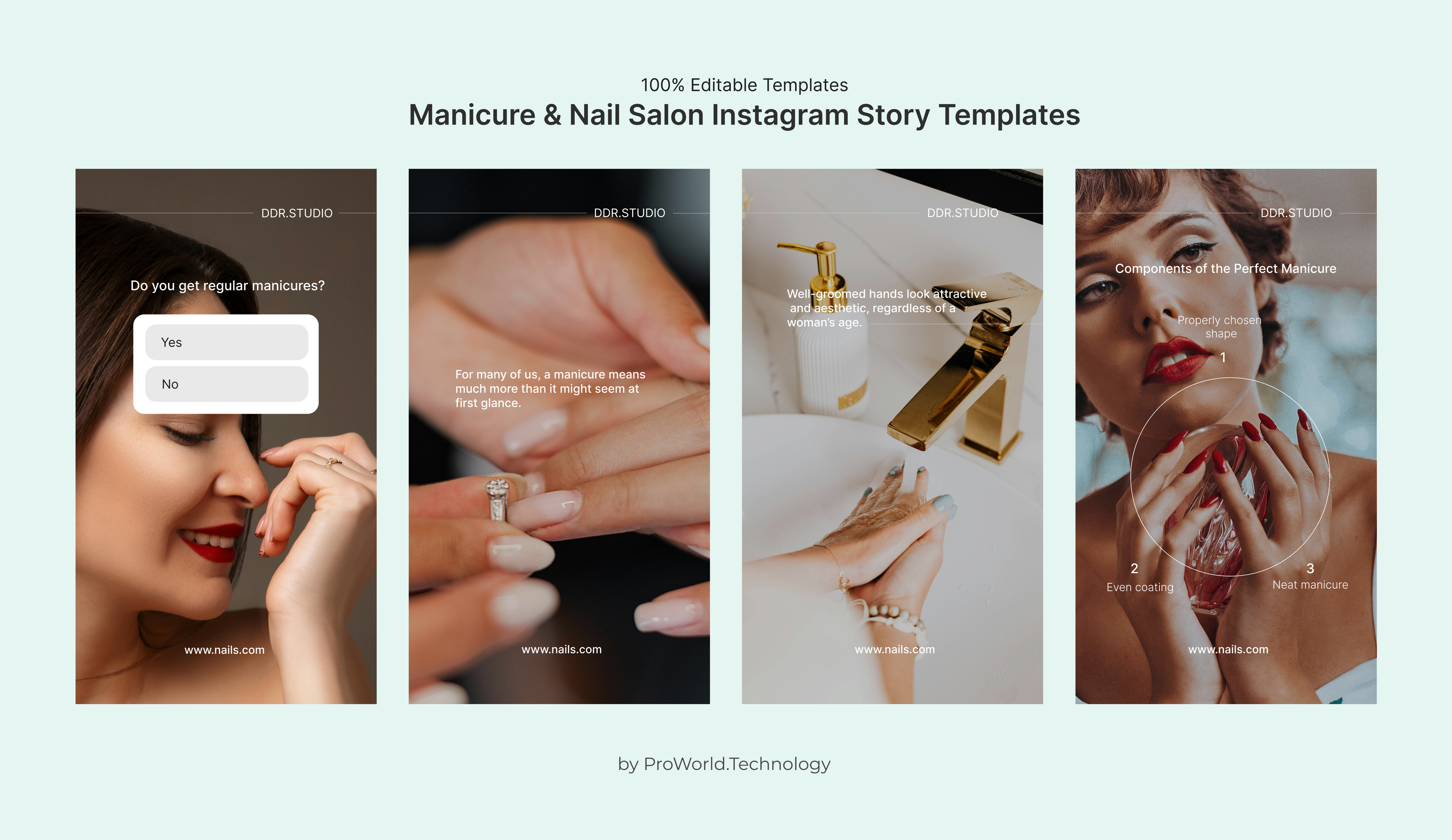 Manicure & Nail Salon Instagram Story Templates