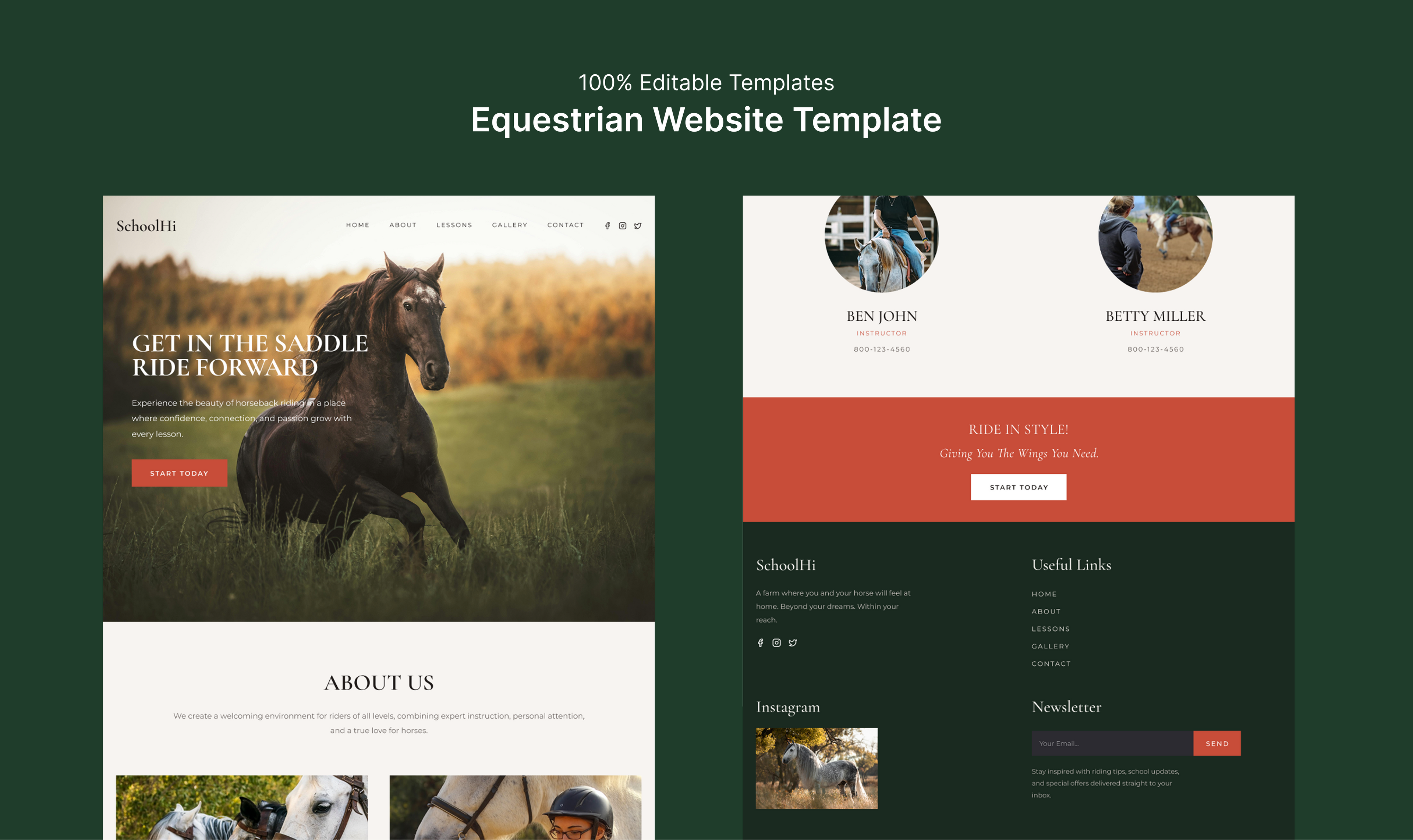 Equestrian Website Template