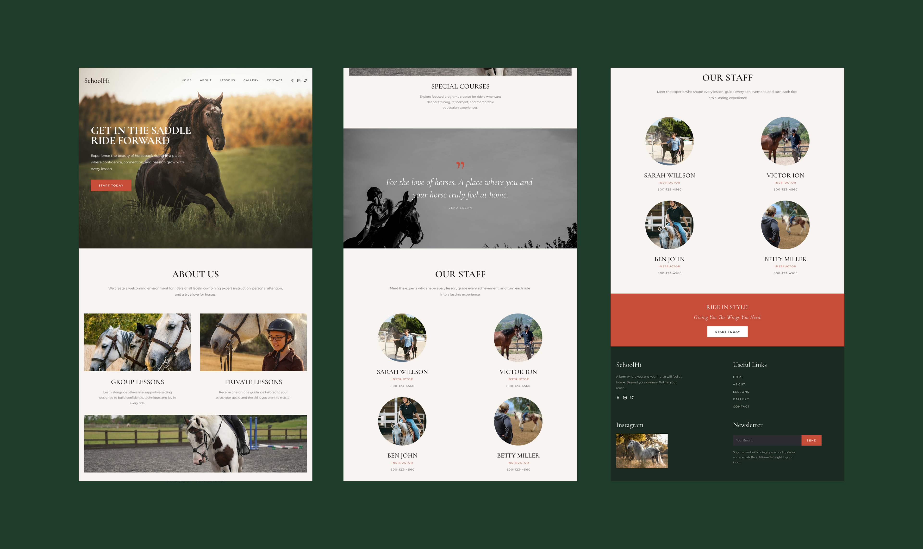 Equestrian Website Template