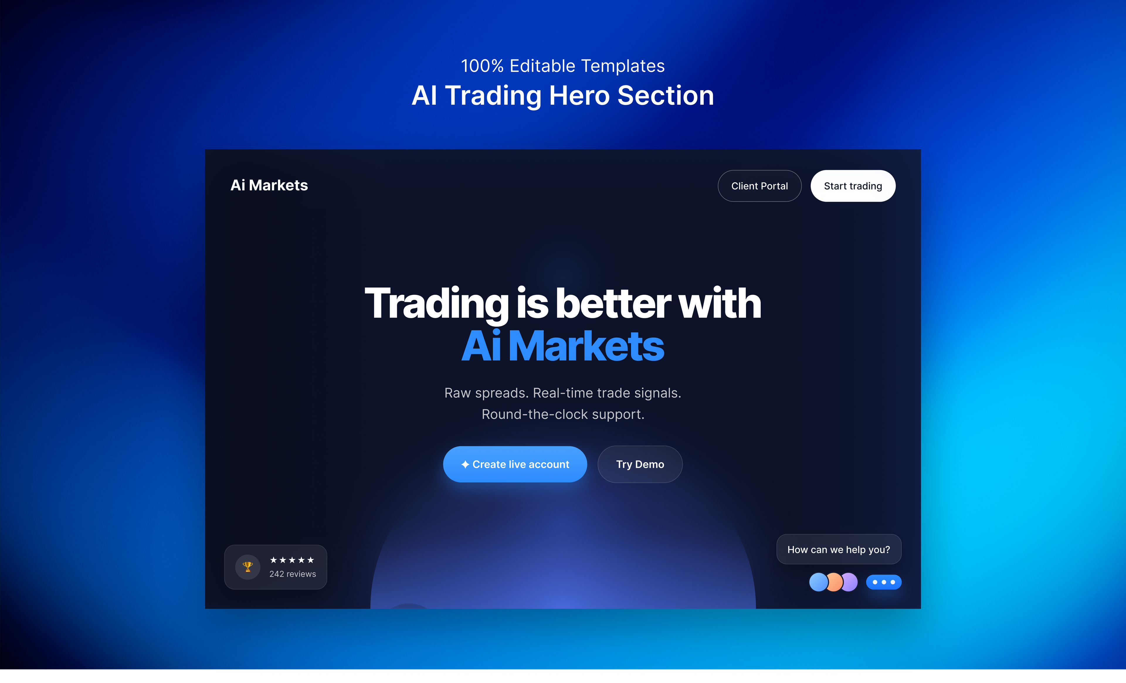 AI Trading Hero Section