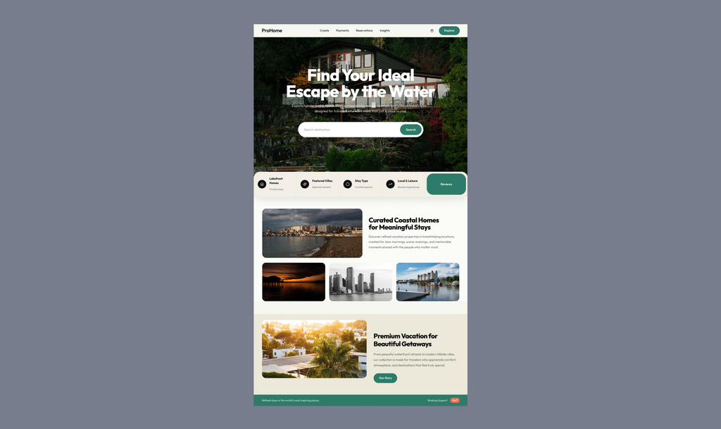 Vacation Property Website Template