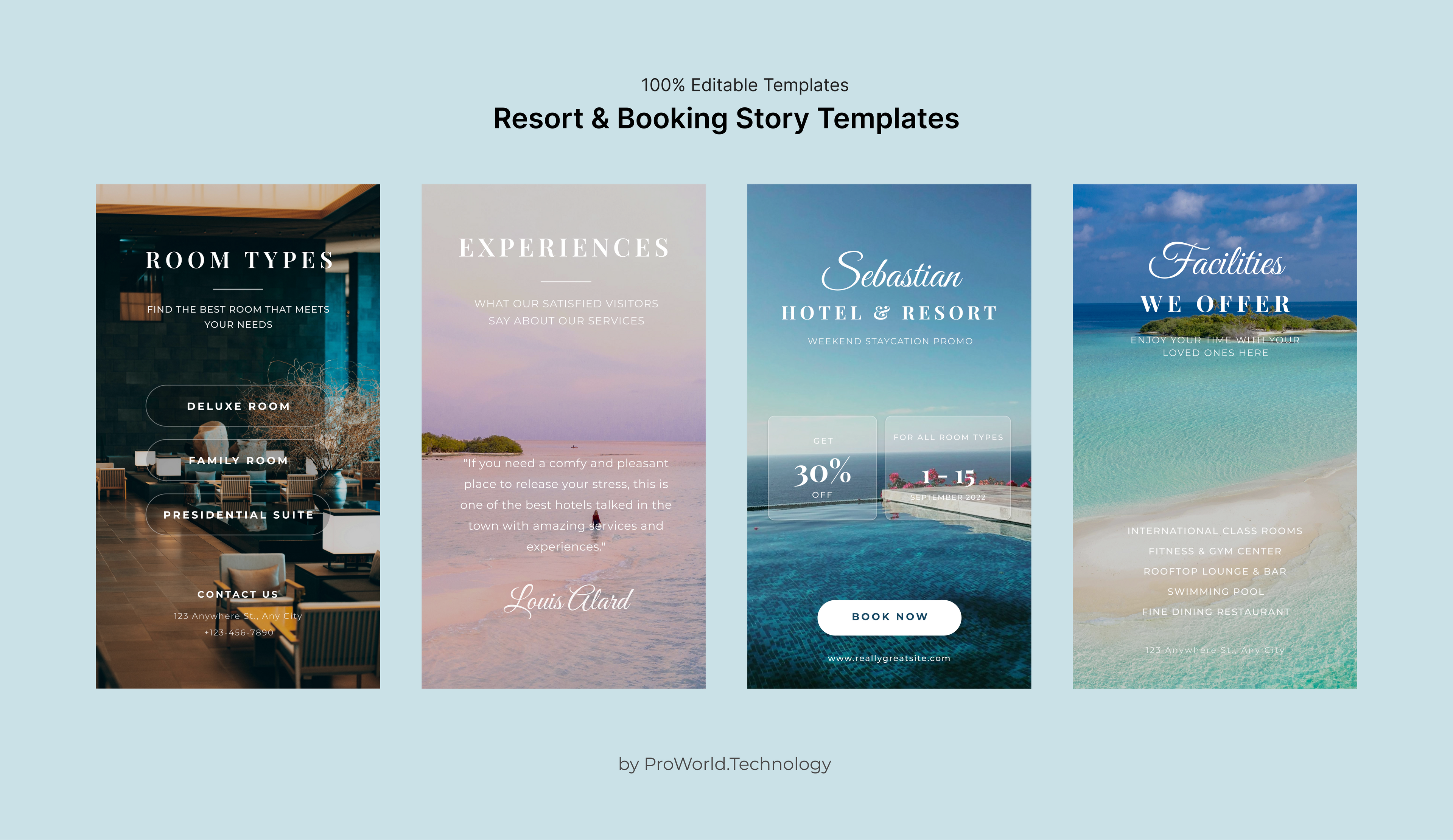 Resort & Booking Story Templates
