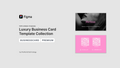 Luxury Business Card Template – Minimal Elegance Collection