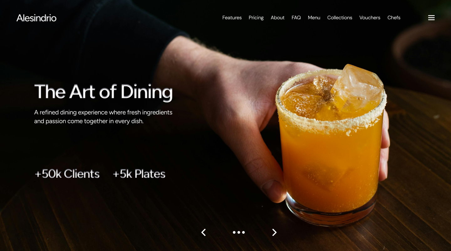 Hero Section - A Culinary Journey